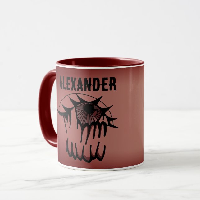 Personalised Psychedelic Bloodshot Vision Mug (Front Left)