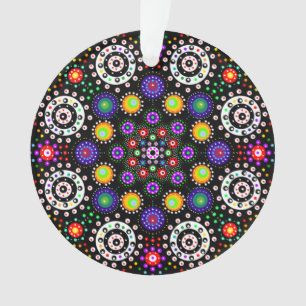 Personalised Psychedelic Dot Mandala Christmas Ornament