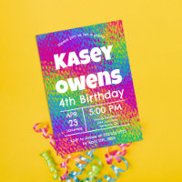 Personalised Psychedelic Rainbow Birthday