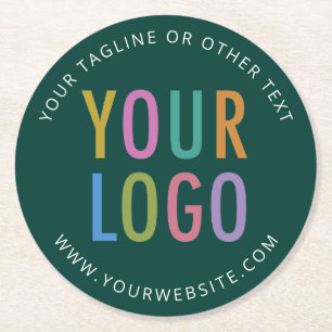 Personalised Pub Beer Coasters Custom Logo Green