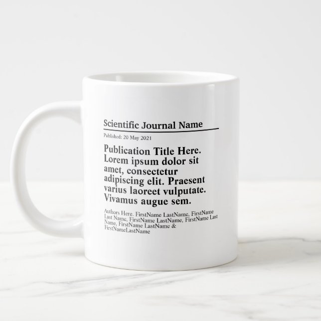 Personalised Publication Jumbo 20oz Mug (Left)