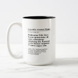 Personalised Publication Two-Tone 15oz Mug<br><div class="desc">A personalised gift to celebrate your published paper! The perfect gift for co-authors,  colleagues,  and academics who published a scientific paper. Customise with the scientific journal,  publication title,  authors and abstract.</div>