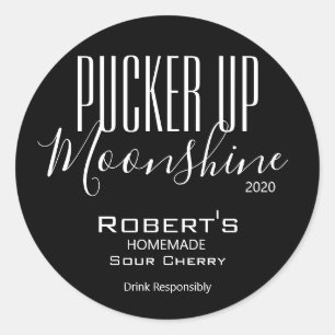 Personalised "Pucker Up Moonshine" Label
