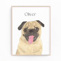 Personalised Pug Art