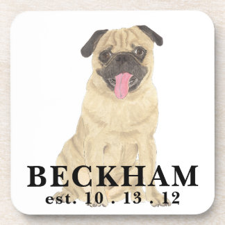 Personalised Pug Coaster