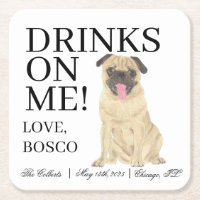 Personalised Pug Dog Wedding