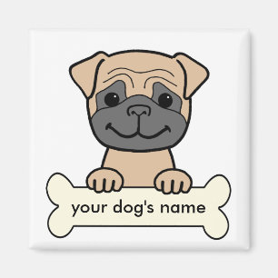 Personalised Pug Magnet