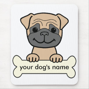 Personalised Pug Mouse Pad