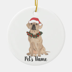 Personalised Puggle Ceramic Tree Decoration