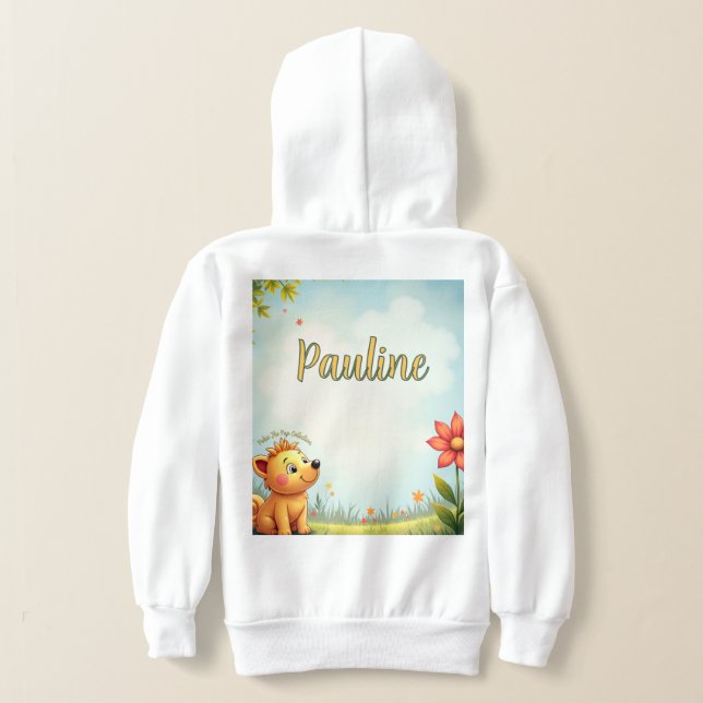 Personalised Pullover Hoodie for kids  (Laydown Back)