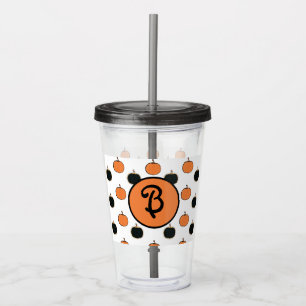 Personalised Pumpkin/halloween/Autumn Acrylic Tumbler