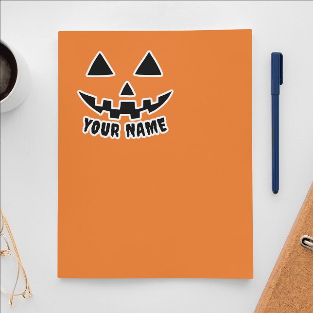 Personalised Pumpkin Halloween Name Black & White (Creator Uploaded)