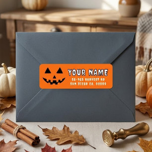 Personalised Pumpkin Halloween Your Name Address