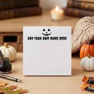 Personalised Pumpkin Halloween Your Name Post-it Notes