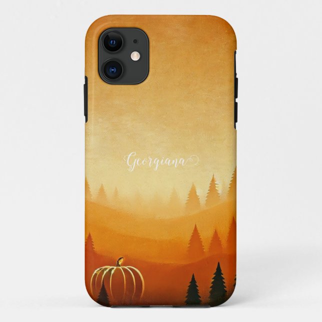 Personalised Pumpkin Harvest Autumnal Harvest Case-Mate iPhone Case (Back)