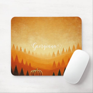 Personalised Pumpkin Harvest Autumnal Harvest Mouse Pad