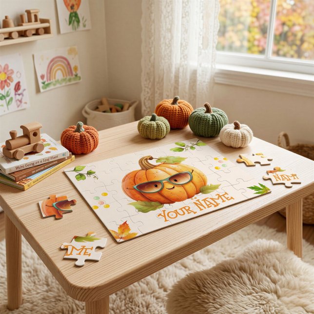 Personalised Pumpkin Kids Jigsaw Puzzle Gift (Creator Uploaded)