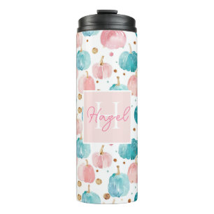 Personalised Pumpkin Pattern Thermal Tumbler