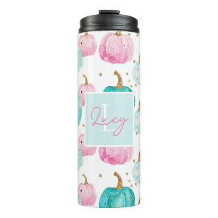 Personalised Pumpkin Pattern Thermal Tumbler