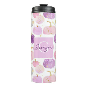 Personalised Pumpkin Pattern Thermal Tumbler