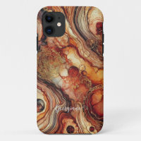 Personalised Pumpkin Spice Autumnal Alcohol Ink