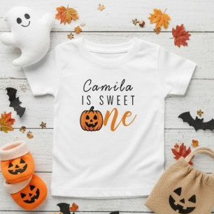Personalised Pumpkin Sweet One 1st Birthday Baby T-Shirt