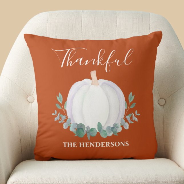 Personalised Pumpkin Thanksgiving Cushion (Creator Uploaded)