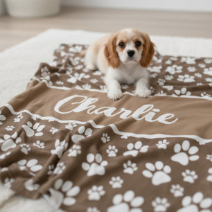 Personalised Puppy Blanket Dog Dad Gift