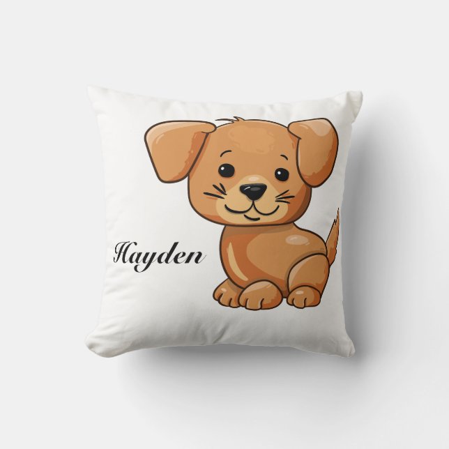 Personalised Puppy Cushion (Front)