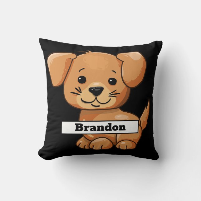 Personalised Puppy Cushion (Front)