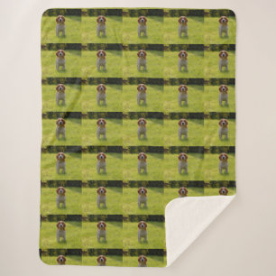 Personalised Puppy Photo Collage Pattern Dog Lover Sherpa Blanket