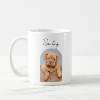 Personalised Puppy Photo Mug with Custom Name