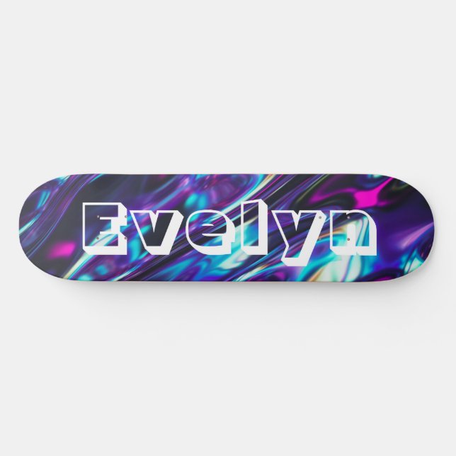 Personalised Purple Abstract Minimal Image Skateboard (Horz)