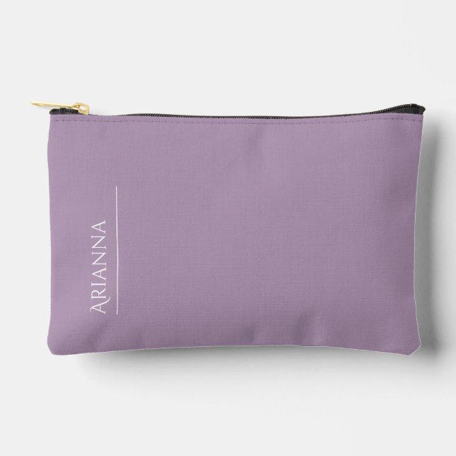 Personalised purple  accessory pouch (Front)