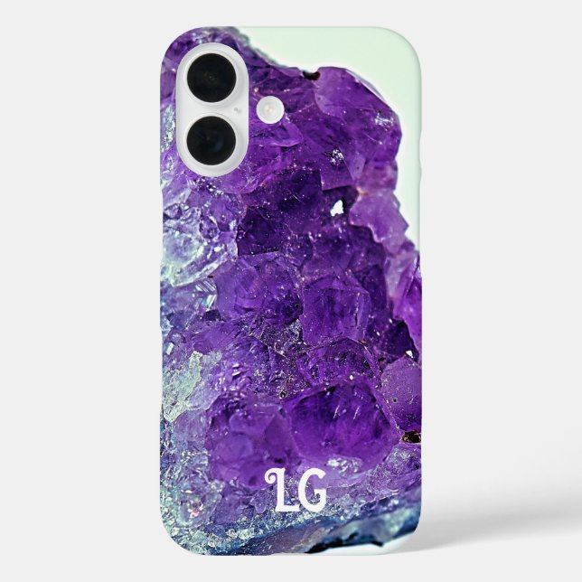 Personalised Purple Amethyst Apple iPhone Case (Back)