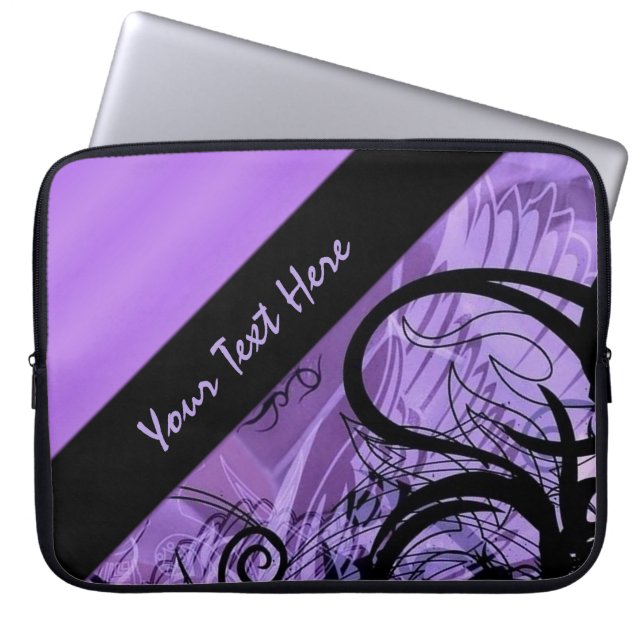 Personalised Purple and Black Pattern Sleeve (Front)