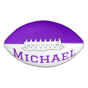 Personalised Purple and White  Football