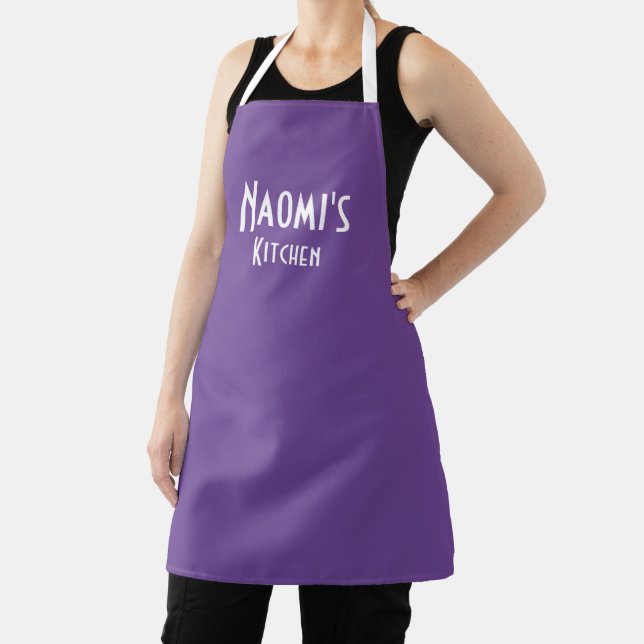 Personalised Purple Apron (Insitu)