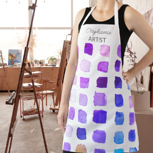 Personalised Purple Artist Apron