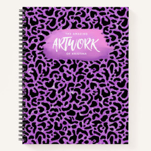 Personalised Purple Artist Sketchbook Notebook