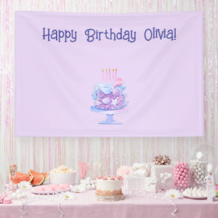 personalised purple birthday banner
