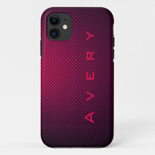 Personalised Purple black carbon fibre patterned Case-Mate iPhone Case