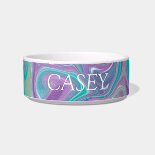 Personalised Purple, Blue, Gold and Teal Bowl