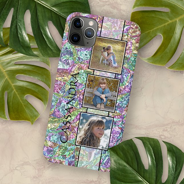 Personalised Purple Blue Turquoise Pink Marble Art Case-Mate iPhone Case (Creator Uploaded)