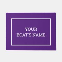 Personalised Purple Boat Name Dock Mat