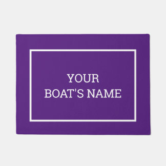 Personalised Purple Boat Name Dock Mat