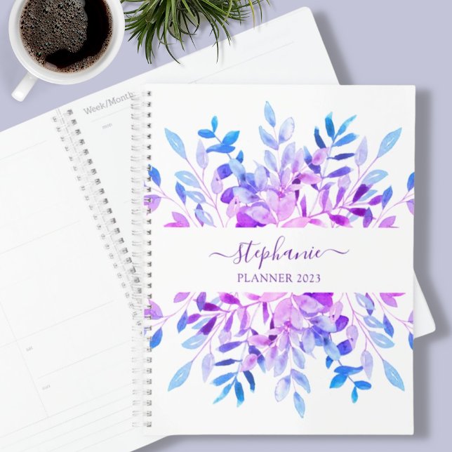 Personalised Purple Botanical  Planner (Creator Uploaded)