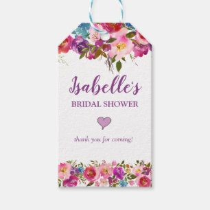 Personalised Purple Bridal Shower FavorTags Gift Tags