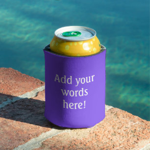 Personalised Purple Can Cooler