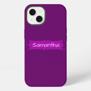 Personalised Purple Centre Banner  iPhone 13 Case